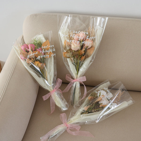 Transparent Bouquet Bag Flower Sleeve Pack 50