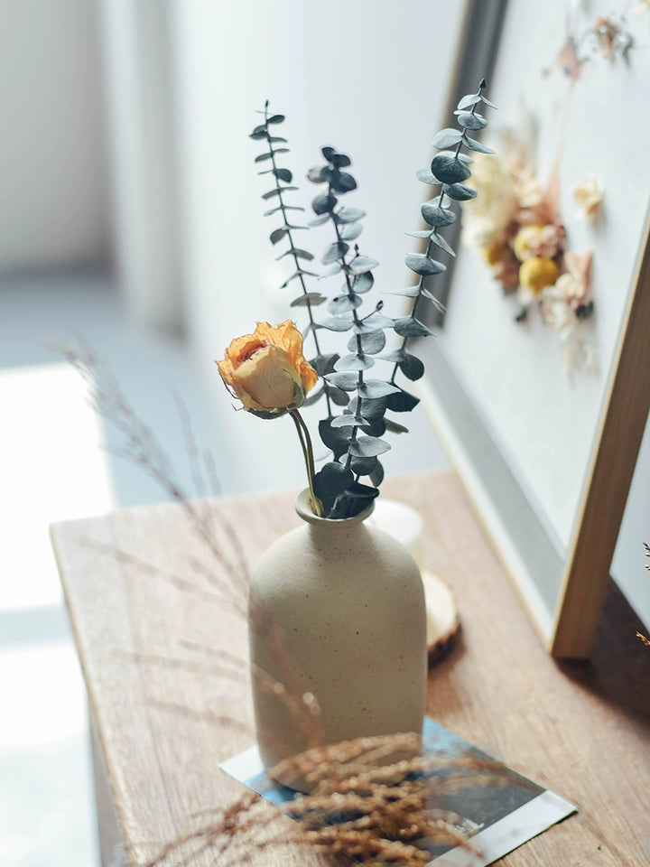 Minimalist Ceramic Bud Vases for Flowers, Small Modern Home Decor