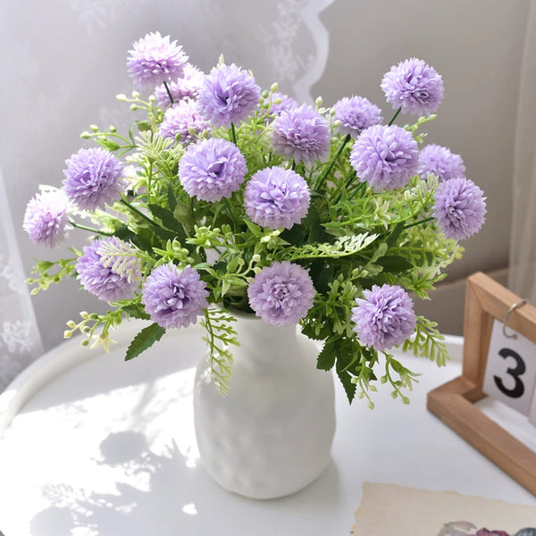 Artificial Lavender Hydrangea Bouquet for Tabletop Décor