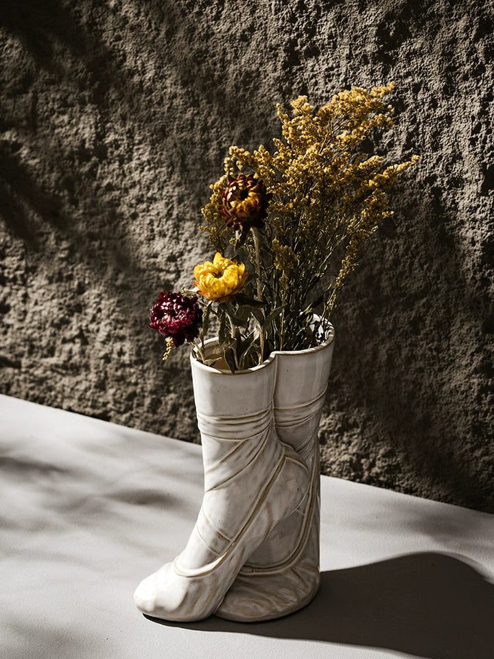 Unique Ballet Shoes Ceramic Vase