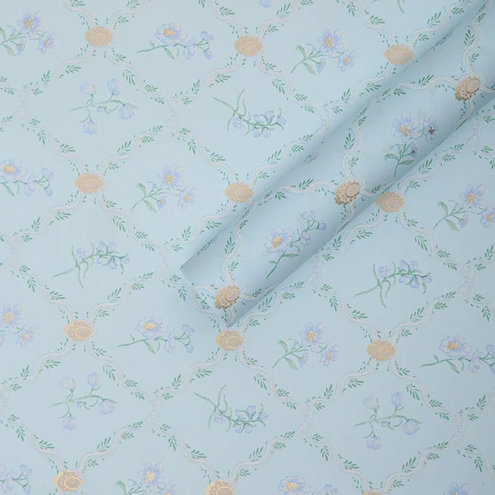 Pastel Floral Wrapping Paper for Flower Bouquets and Gift Packaging – 15 Sheets