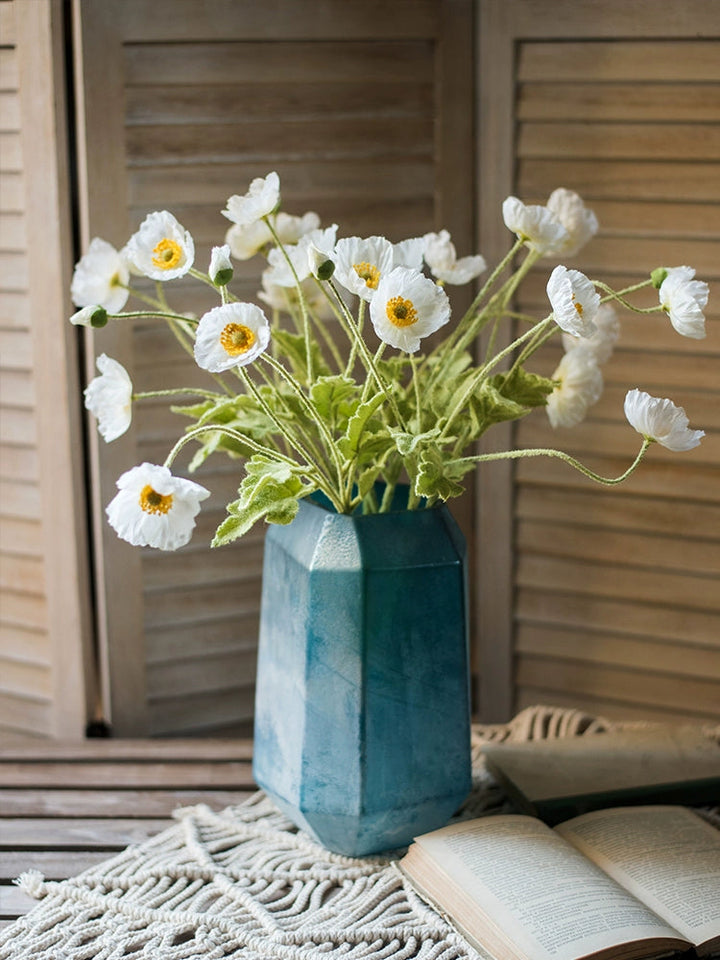 Artificial Poppy Spray Fake Flowers, perfect as silk flower.