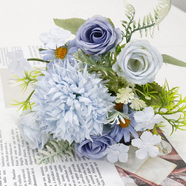 Artificial Hydrangea and Rose Bouquet for Rustic Floral Décor