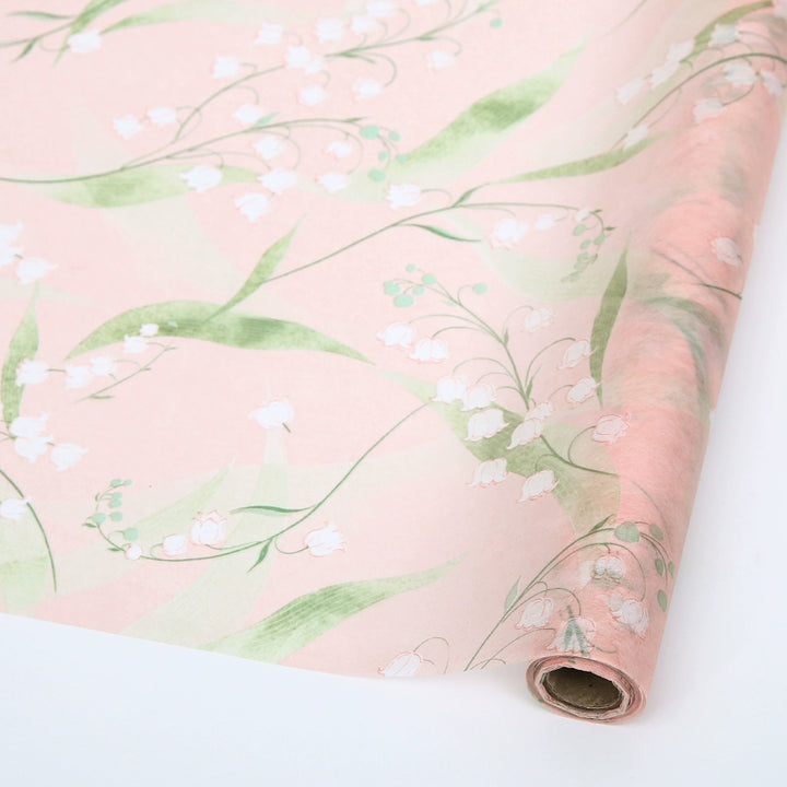 Floral Watercolor Non-Woven Flower Wrapping Paper - 50cm x 5 Yards