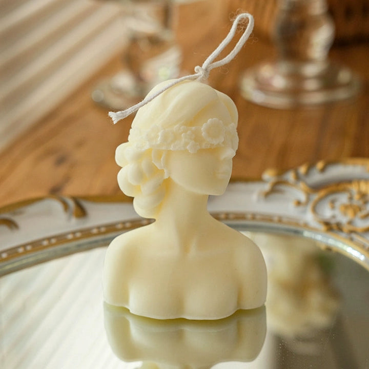 Vintage Girl Sculpture Scented Candle