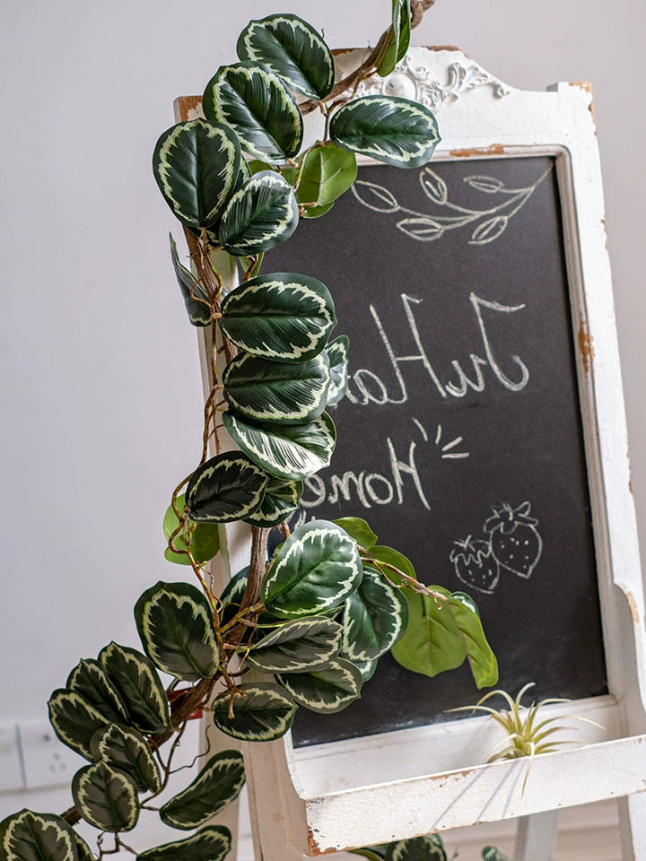 Artificial Peacock Plant Ivy Bush (100cmL), perfect as fake indoor plants.