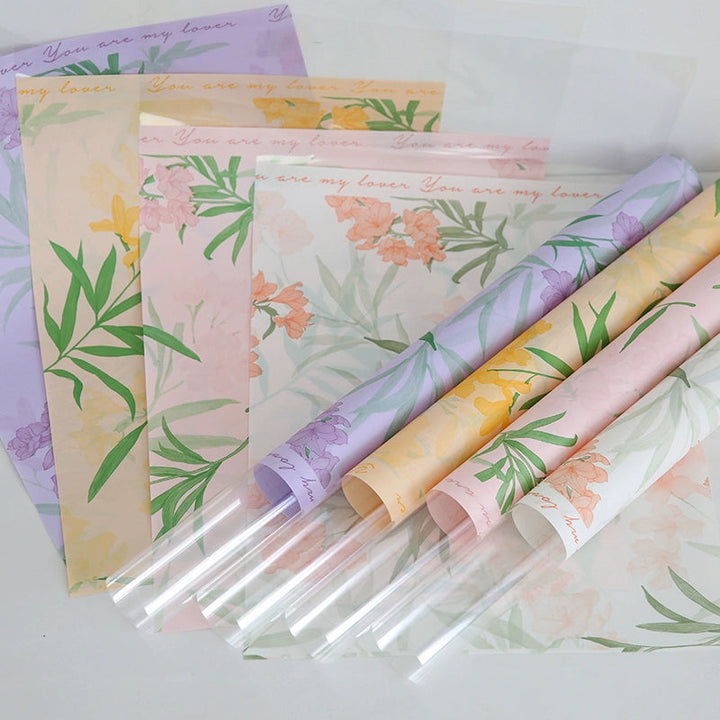 Botanical Print Flower Wrap Paper Pack 20 (30x50cm)