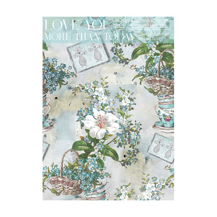 Romantic Oil Painting Floral Kraft Wrapping Paper 