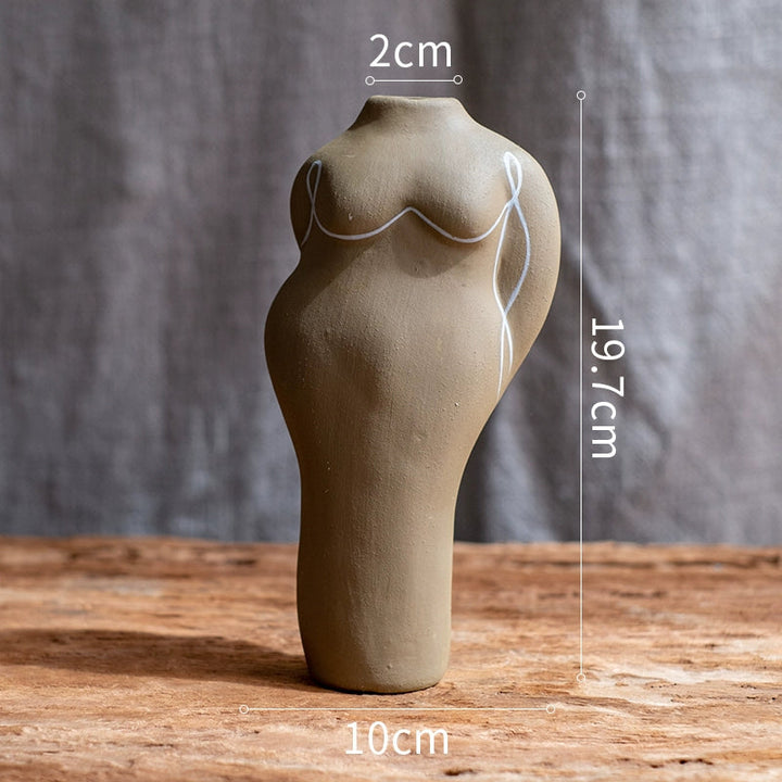 Artistic Women Body Ceramic Vase