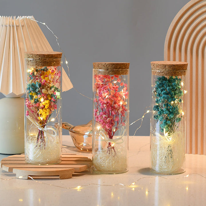 Glass Tube Dried Flowers Bouquets Birthday Valentine Gift is a delightful addition to your valentine flowers collection.