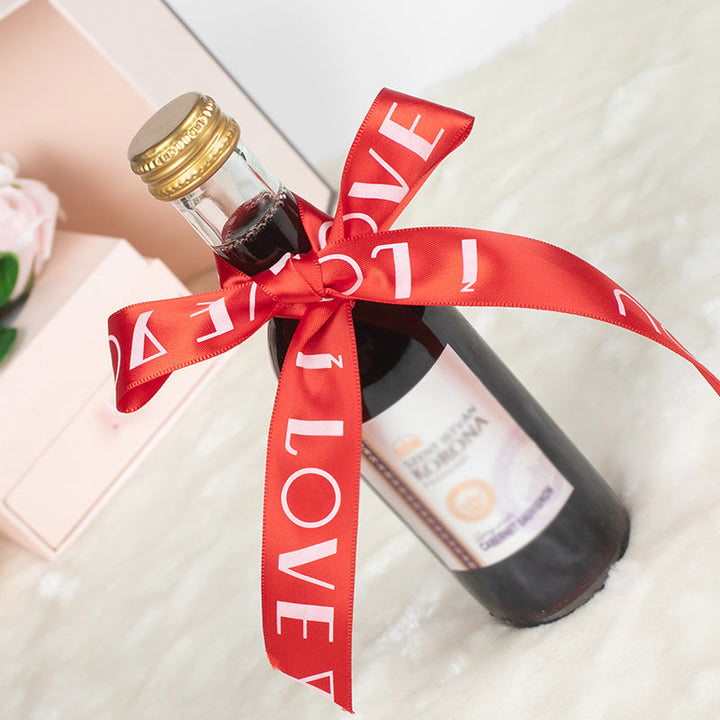 I LOVE YOU Polyester Satin Ribbon (25mmx50Yd) is a delightful addition to your valentine's day bouquets collection.