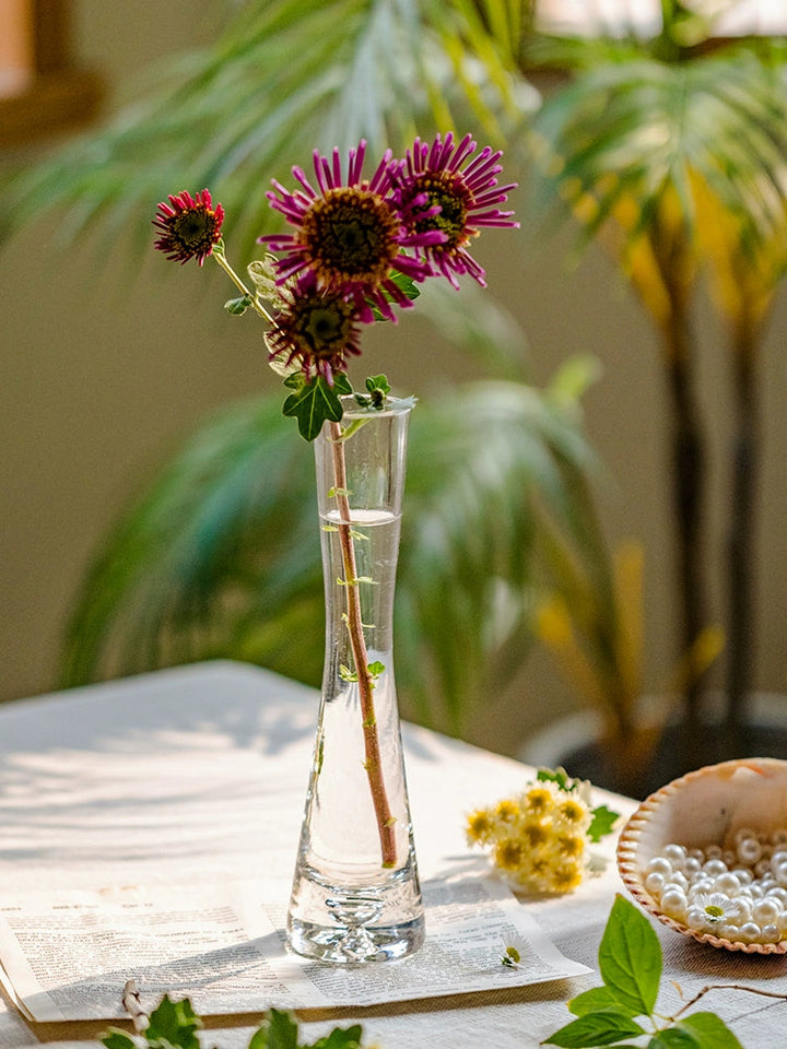 Mini Transparent Tall Glass Vase