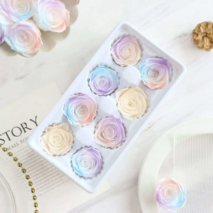 Iridescent Preserved Roses, 2-6cm Pack