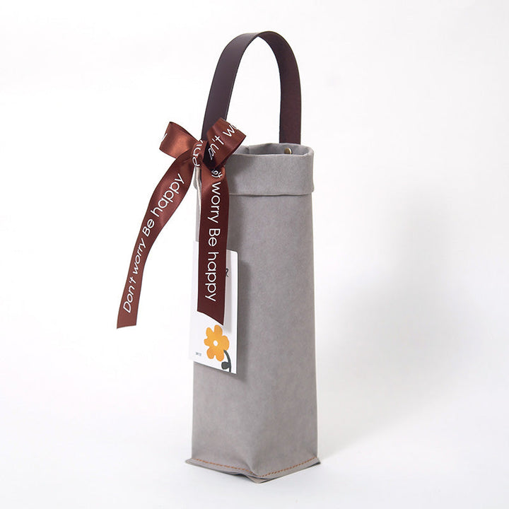 Biodegradable Kraft Paper Wine Gift Bag