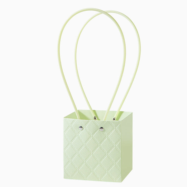 Diamond Embossed Square Gift Bag with Handle Pack 10