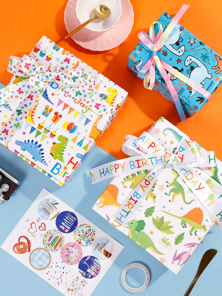 Fun and Vibrant Birthday Wrapping Paper