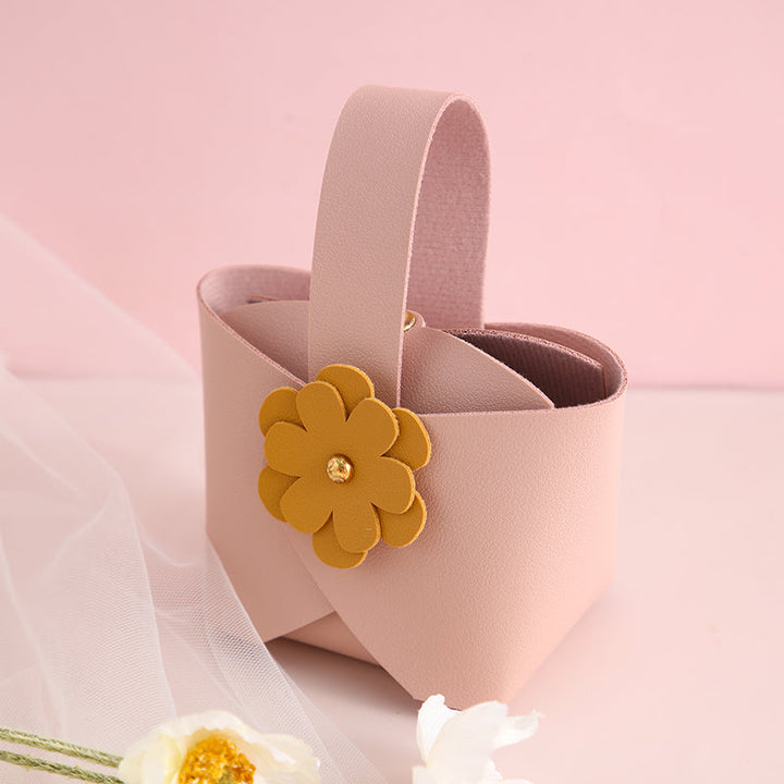 Cute Flower Leather Party Favor Bags Pack 20 (9x6x16cm)