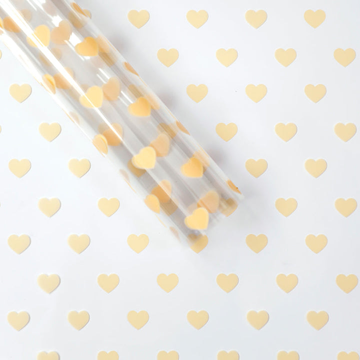 Transparent Heart Cellophane Paper Pack 20 (58x58cm) is a delightful addition to your valentine flowers collection.