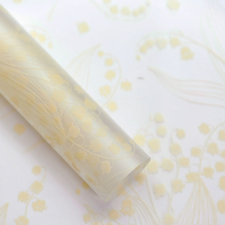 Frosted Floral Cellophane Wrap Paper Pack 20 (58x58cm)