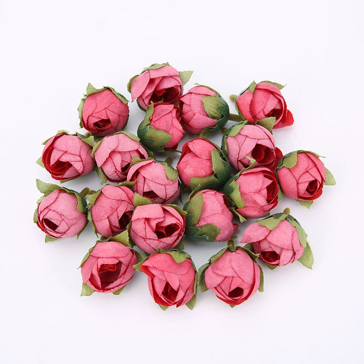 2cm Vintage Rose Buds Silk Flower Heads Pack 40 is a perfect addition to your decorative floral collection.