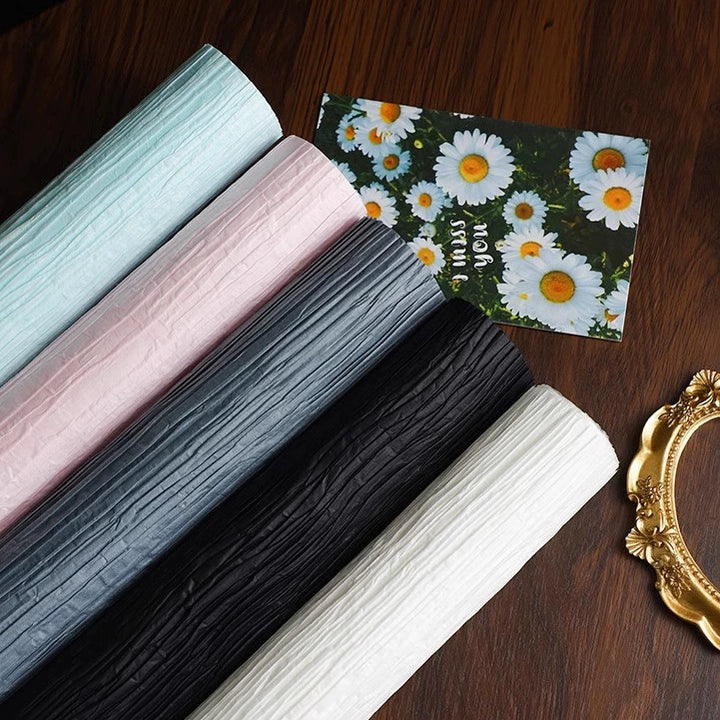 Vintage Pleated Handcrafted Flower Wrapping Paper