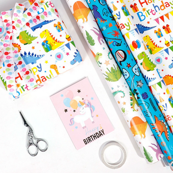 Colorful Wrapping Paper for Children's Gifts