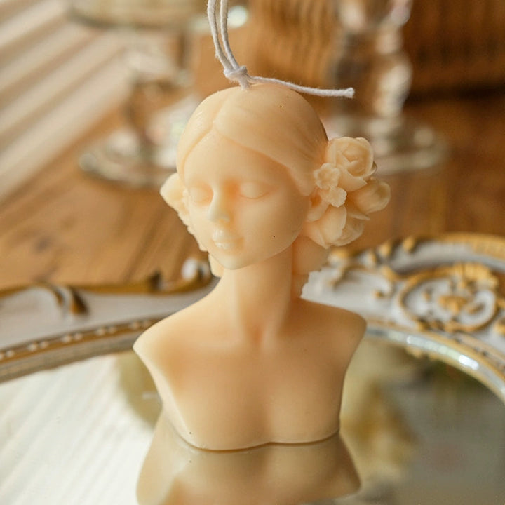 Vintage Girl Sculpture Scented Candle