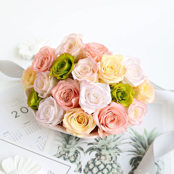 Elegant Preserved Roses - 3.5-4.5cm Bloom for Timeless Arrangements