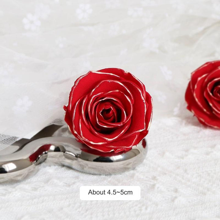 Preserved Single Rose Head for DIY Crafting – 4-5cm, Multiple Color Options