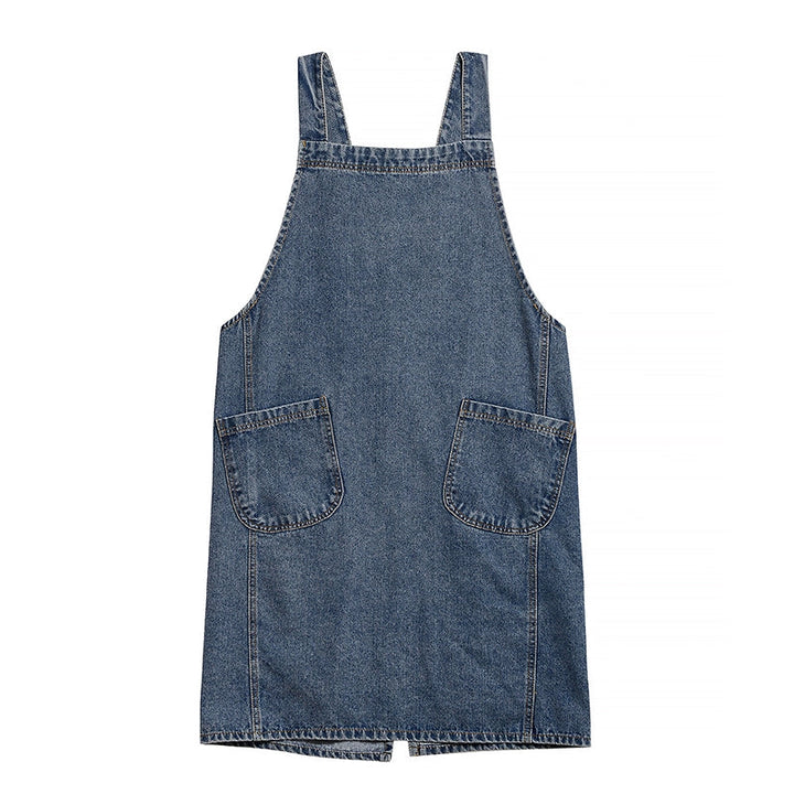 Distressed Denim Florist Apron with Pockets