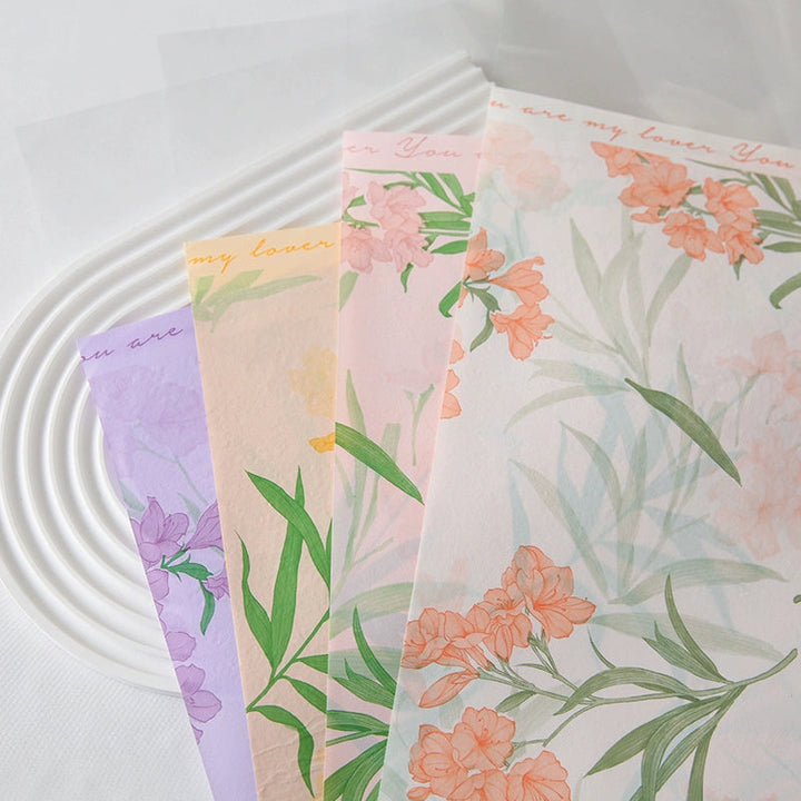 Botanical Print Flower Wrap Paper Pack 20 (30x50cm)