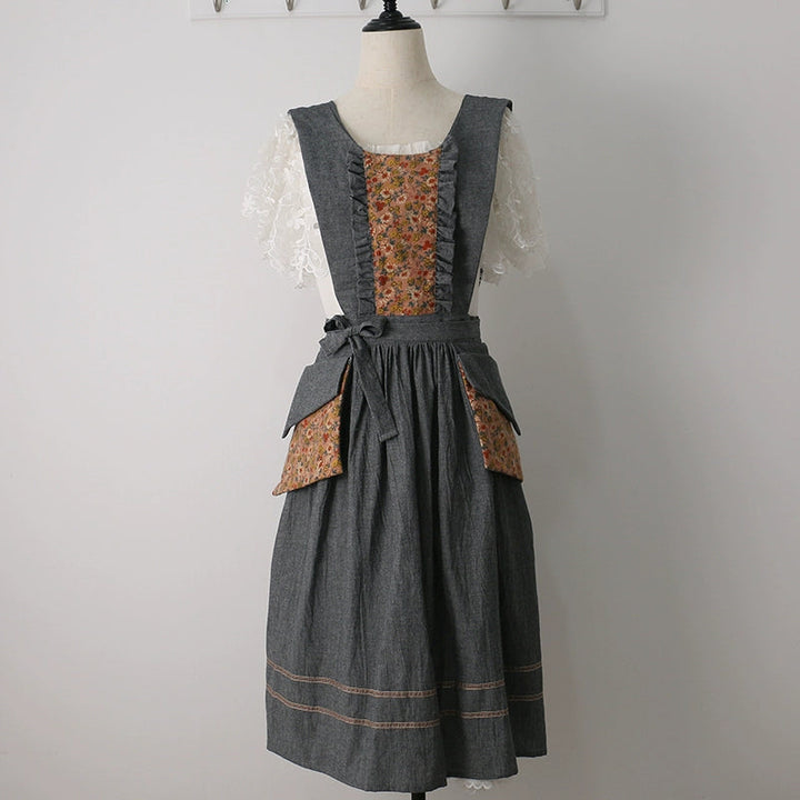 Vintage Summer Cotton Apron for Women