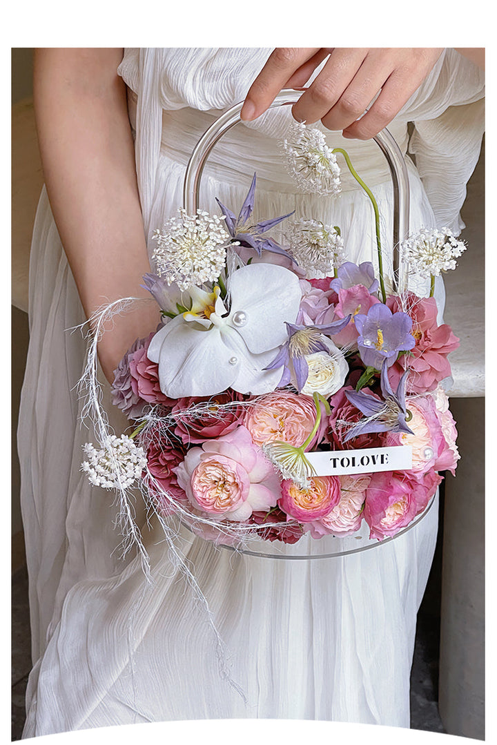 Transparent Acrylic Floral Arrangement Container