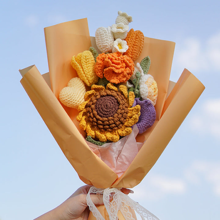 Cotton Yarn Crocheted Bouquet Creative Gift