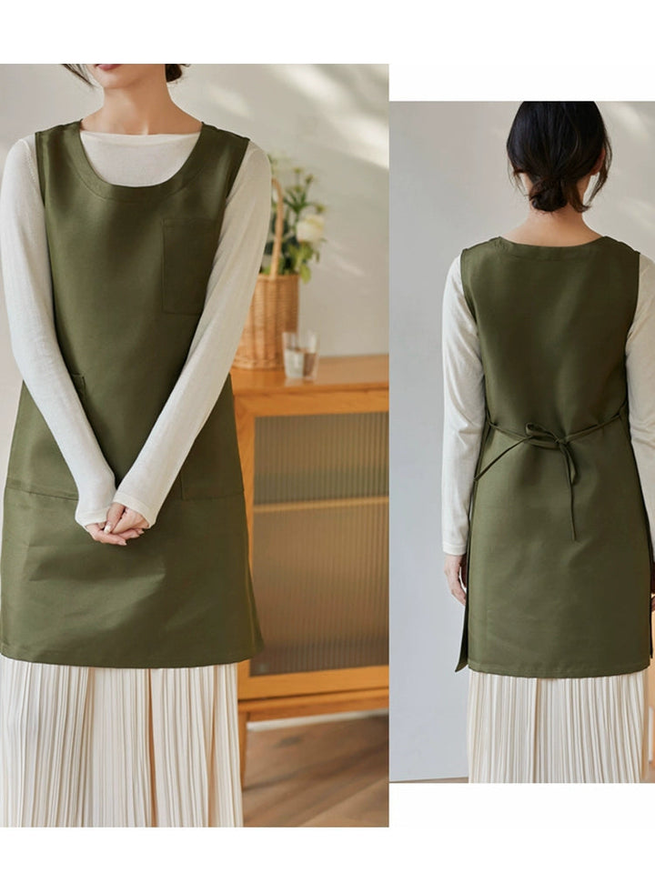 Japanese Style Thick Polyester Apron for Women