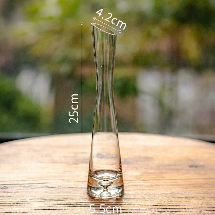 Mini Transparent Tall Glass Vase