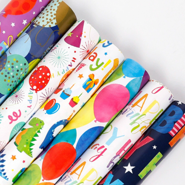 Cartoon Birthday Gift Wrapping Paper Roll