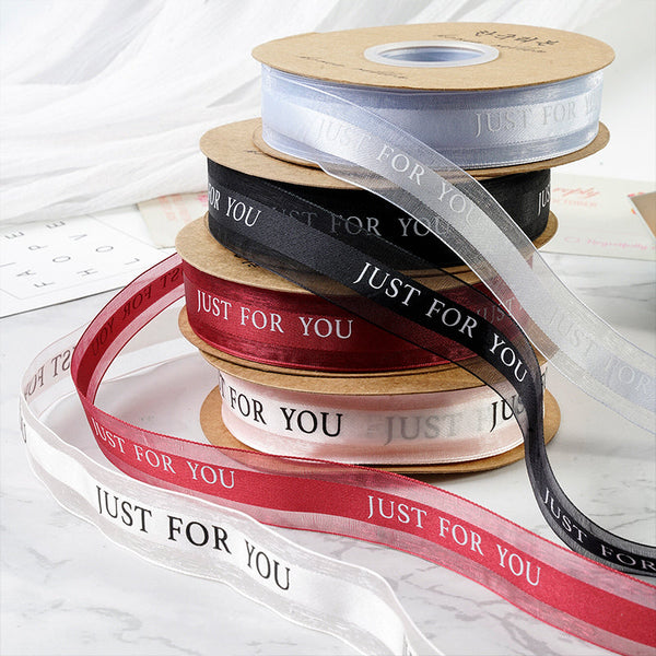 JUST FOR YOU Organza Gift Wrapping Ribbon (25mmx45Yd)