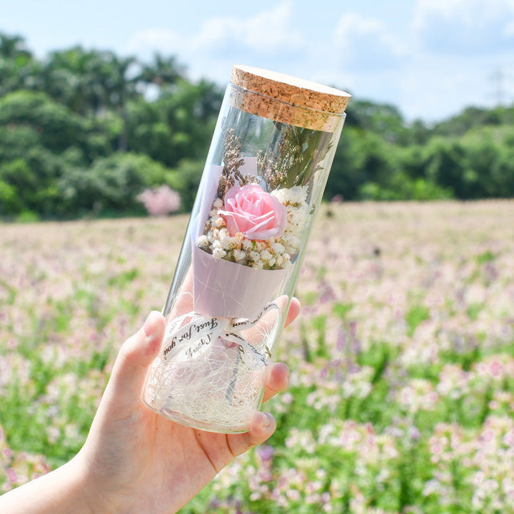 Glass Tube Dried Flowers Bouquets Birthday Valentine Gift is a delightful addition to your valentine's gifts collection.