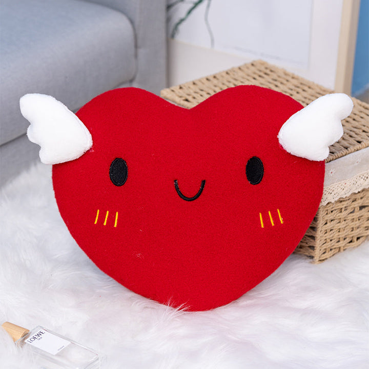 Cuddly Plush Heart with Wings 35cm is a delightful addition to your valentine flower collection.