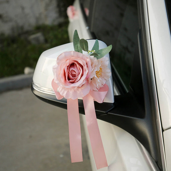 Perfect wedding decorations with wedding decoration Silk Flowers for Wedding Car Mirror Decoration, perfect wedding decorations