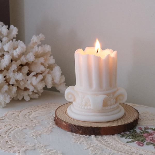 Retro Pillar Shaped Aromatherapy Candle