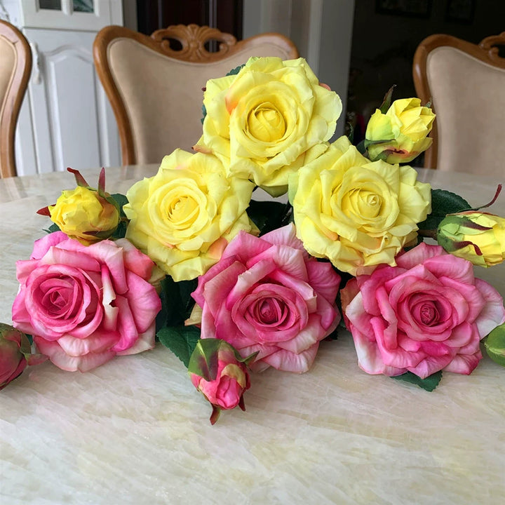 High-Quality Faux Hydrated Rose Stems for Home and Event Decor