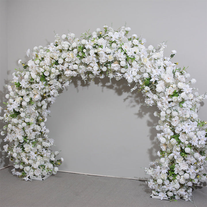 Flower Arch White Florals Backdrop Proposal Wedding Party Decor