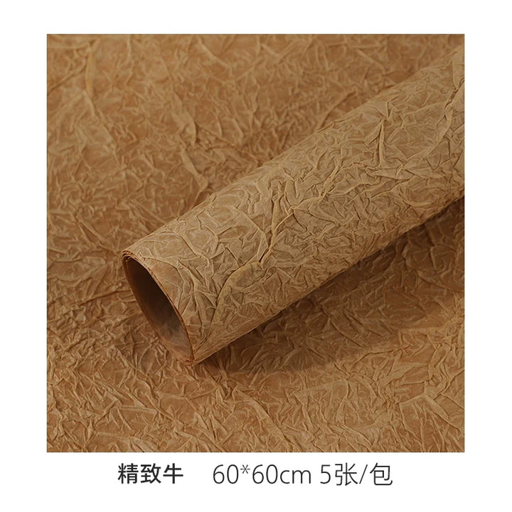 Ink Stone Texture Floral Bouquet Wrapping Paper – 18 Sheets