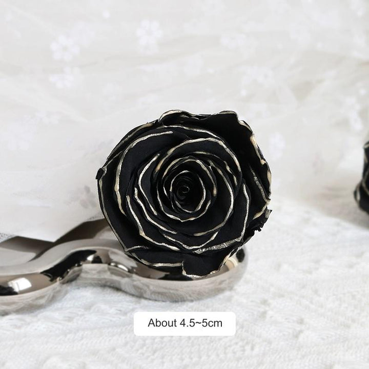 Preserved Single Rose Head for DIY Crafting – 4-5cm, Multiple Color Options