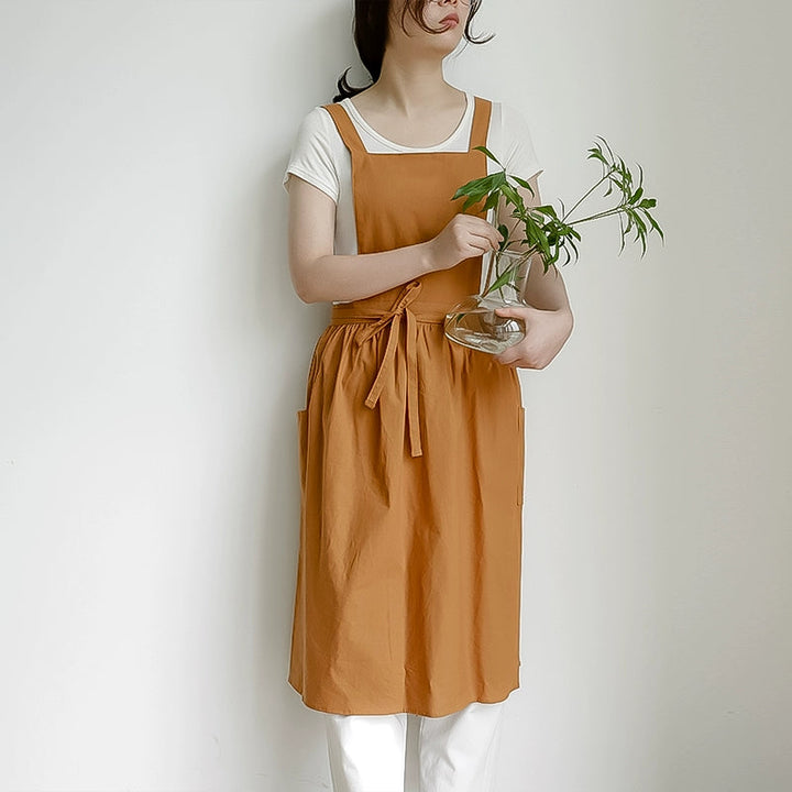 Water-Resistant Summer Cotton Apron for Women