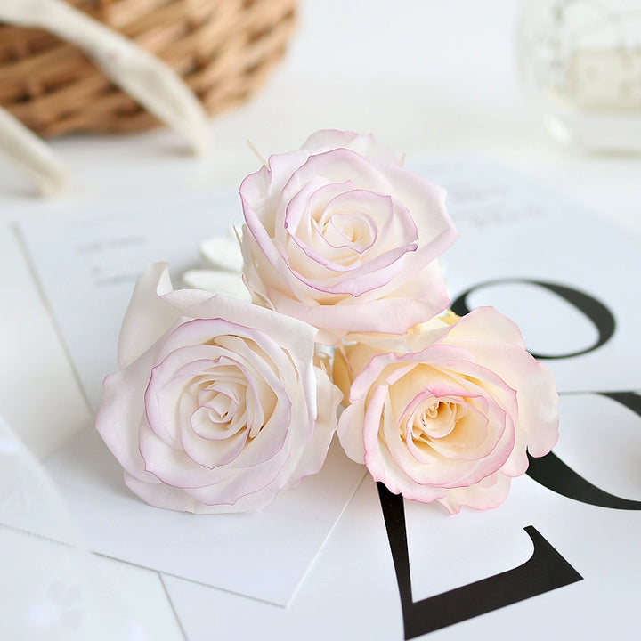 Elegant Preserved Roses - 3.5-4.5cm Bloom for Timeless Arrangements