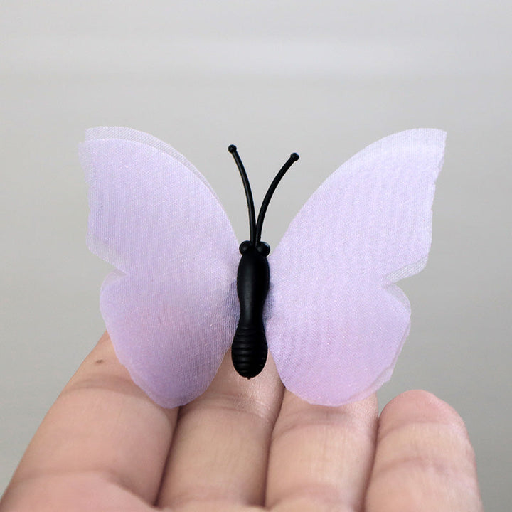 Set of 20 Organza Floristry Butterfly Decor, perfect as floral supplies.