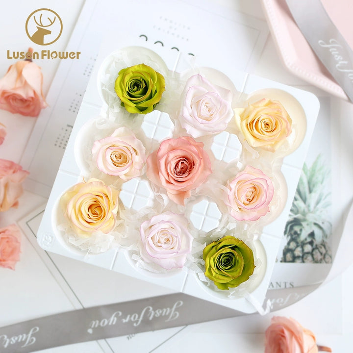 Elegant Preserved Roses - 3.5-4.5cm Bloom for Timeless Arrangements